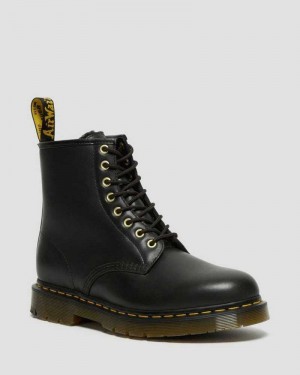 Dr Martens 1460 DM's Wintergrip Leather Lace Up Boots Black | 20GVPWJFI