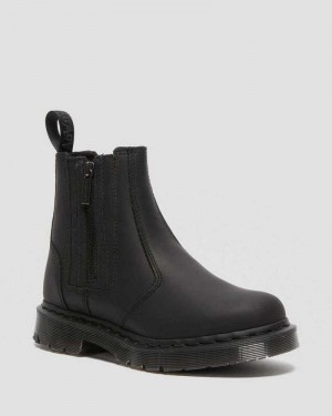 Dr Martens 2976 DM's Wintergrip Zip Chelsea Boots Black | 59YLZUIQM